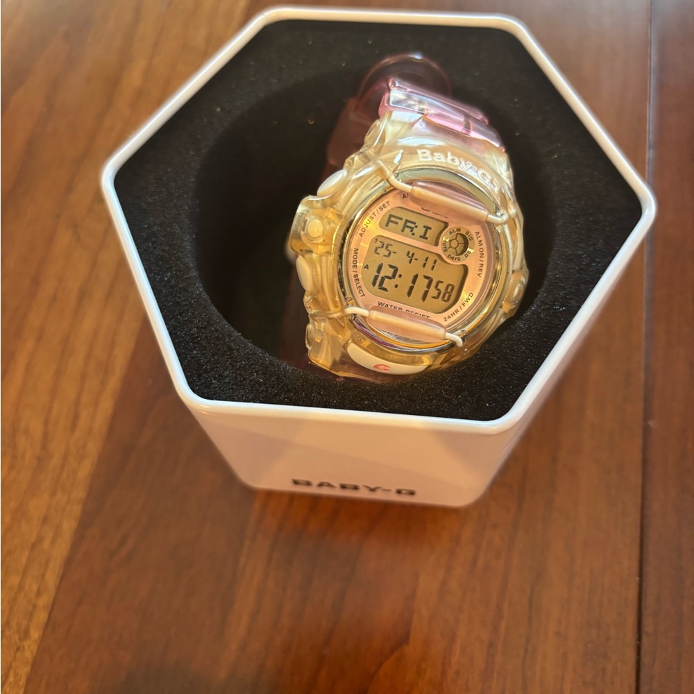Baby-G Digital Watch in Gold and Pink